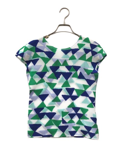 me ISSEY MIYAKE（ミーイッセイ ミヤケ）me ISSEY MIYAKE (ミーイッセイ ミヤケ) ノースリーブカットソー ブルー サイズ:下記参照の古着・服飾アイテム
