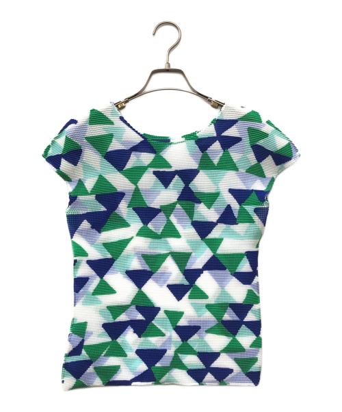 me ISSEY MIYAKE（ミーイッセイ ミヤケ）me ISSEY MIYAKE (ミーイッセイ ミヤケ) ノースリーブカットソー ブルー サイズ:下記参照の古着・服飾アイテム