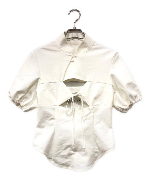 TELOPLAN（テーロプラン）TELOPLAN (テーロプラン) Amadour China Top ホワイト サイズ:Fの古着・服飾アイテム