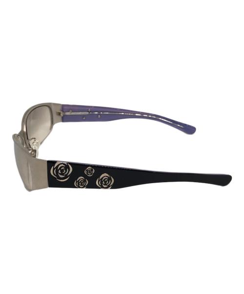 MIU MIU（ミュウミュウ）MIU MIU (ミュウミュウ) half-rim oval sunglasses ブラック×パープル サイズ:60□19の古着・服飾アイテム