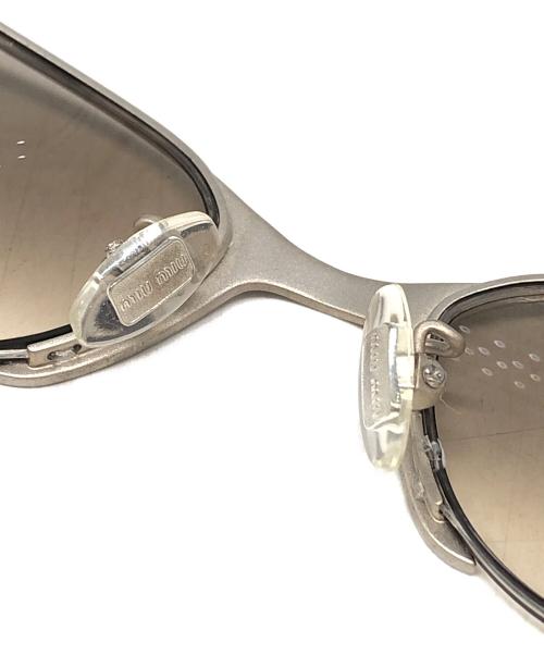 MIU MIU（ミュウミュウ）MIU MIU (ミュウミュウ) half-rim oval sunglasses ブラック×パープル サイズ:60□19の古着・服飾アイテム