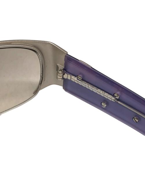 MIU MIU（ミュウミュウ）MIU MIU (ミュウミュウ) half-rim oval sunglasses ブラック×パープル サイズ:60□19の古着・服飾アイテム