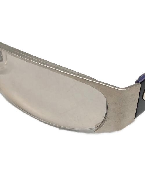 MIU MIU（ミュウミュウ）MIU MIU (ミュウミュウ) half-rim oval sunglasses ブラック×パープル サイズ:60□19の古着・服飾アイテム