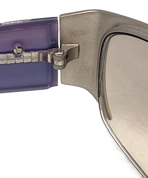 MIU MIU（ミュウミュウ）MIU MIU (ミュウミュウ) half-rim oval sunglasses ブラック×パープル サイズ:60□19の古着・服飾アイテム