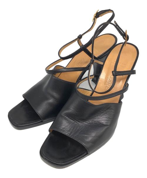 HERMES（エルメス）HERMES (エルメス) ストラップサンダル ブラック サイズ:35 1/2の古着・服飾アイテム