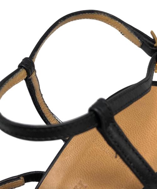 HERMES（エルメス）HERMES (エルメス) ストラップサンダル ブラック サイズ:35 1/2の古着・服飾アイテム