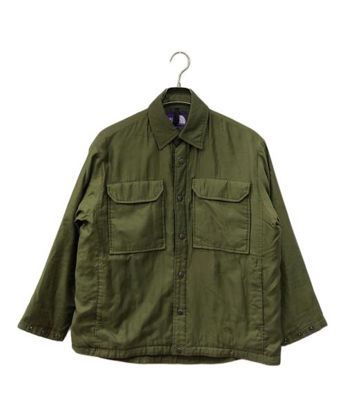 THE NORTHFACE PURPLELABEL（ザ・ノースフェイス パープルレーベル）THE NORTHFACE PURPLELABEL (ザ・ノースフェイス パープルレーベル) Moleskin Insulation C.P.O Jacket グリーン サイズ:Sの古着・服飾アイテム