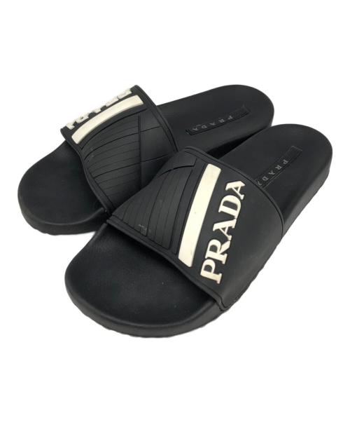 PRADA（プラダ）PRADA (プラダ) シャワーサンダル ブラック サイズ:7の古着・服飾アイテム