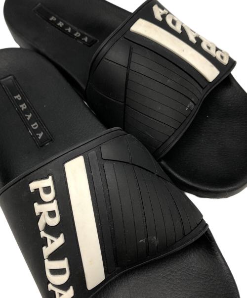 PRADA（プラダ）PRADA (プラダ) シャワーサンダル ブラック サイズ:7の古着・服飾アイテム