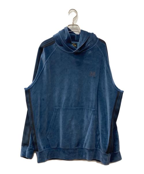 Needles（ニードルズ）Needles (ニードルズ) ベロア トラックフーディー ブルー サイズ:Lの古着・服飾アイテム