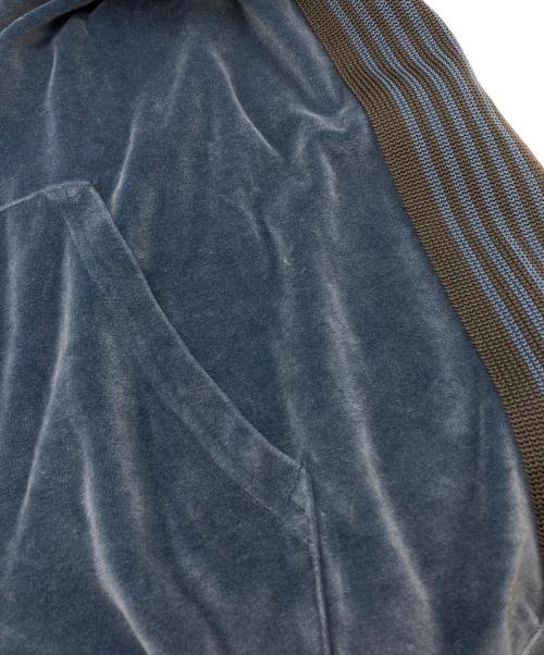 Needles（ニードルズ）Needles (ニードルズ) ベロア トラックフーディー ブルー サイズ:Lの古着・服飾アイテム