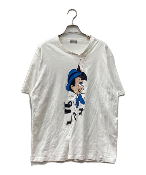 kolor/BEACON（カラービーコン）kolor/BEACON (カラービーコン) Disney ピノキオ 再構築グラフィック Tシャツ ホワイト サイズ:2の古着・服飾アイテム