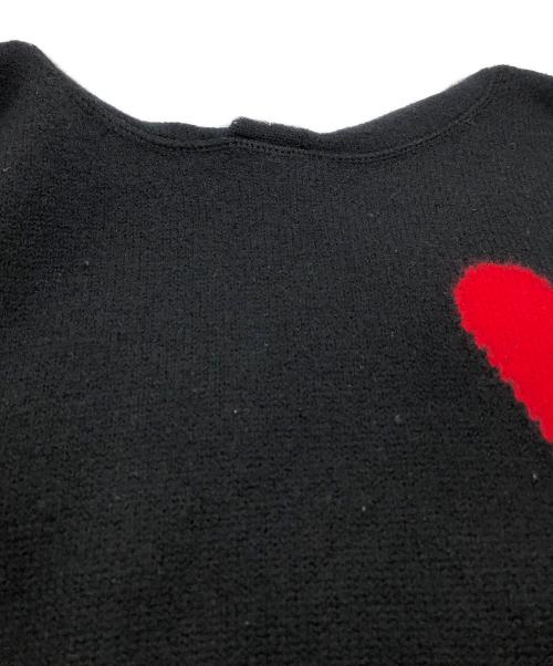 AMI PARIS（アミ パリス）AMI PARIS (アミ パリ) AMI DE COEUR KNIT HOODIE ブラック サイズ:Mの古着・服飾アイテム