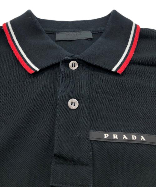 PRADA（プラダ）PRADA (プラダ) ポロシャツ ブラック サイズ:Mの古着・服飾アイテム