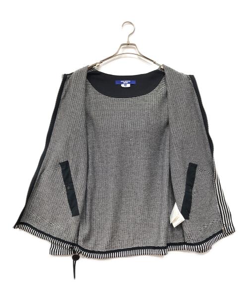 JUNYA WATANABE MAN（ジュンヤワタナベマン）JUNYA WATANABE MAN (ジュンヤワタナベマン) 綿エステル天竺ストライプパーカー ブラック×ホワイト サイズ:Mの古着・服飾アイテム