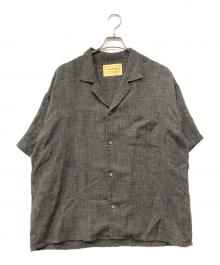 seven by seven（セブンバイセブン）の古着「リネンオープンカラー半袖シャツ」｜ブラウン