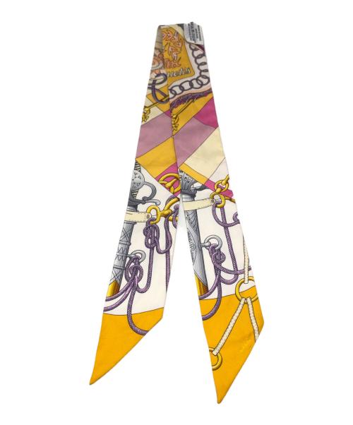 HERMES（エルメス）HERMES (エルメス) Cliquetis ツイリースカーフ イエロー サイズ:下記参照の古着・服飾アイテム