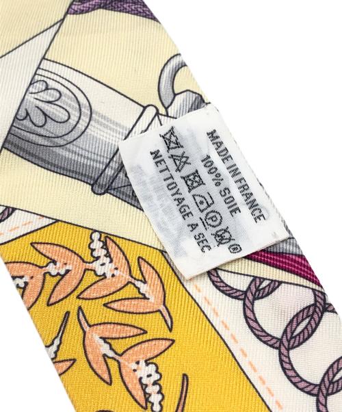 HERMES（エルメス）HERMES (エルメス) Cliquetis ツイリースカーフ イエロー サイズ:下記参照の古着・服飾アイテム