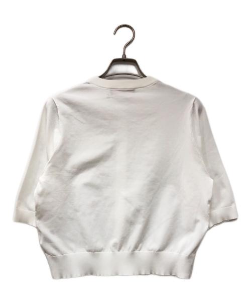 CABAN（キャバン）CABaN (キャバン) ファインポリエステル ハーフスリーブポケットカーディガン ホワイト サイズ:Sの古着・服飾アイテム