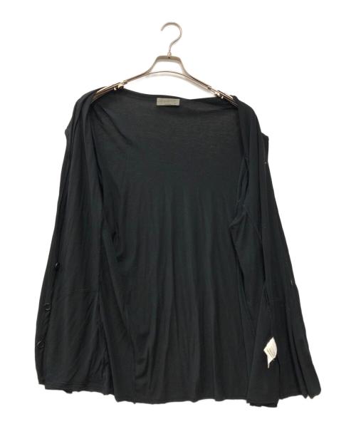 YOHJI YAMAMOTO（ヨウジヤマモト）YOHJI YAMAMOTO (ヨウジヤマモト) 襟付きVネックカーディガン ブラック サイズ:3の古着・服飾アイテム