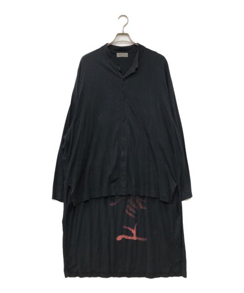 Yohji Yamamoto pour homme（ヨウジヤマモト プールオム）Yohji Yamamoto pour homme (ヨウジヤマモト プールオム) Message Stand Collar Cardigan ブラック サイズ:3の古着・服飾アイテム