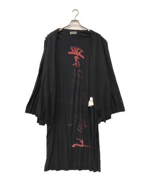 Yohji Yamamoto pour homme（ヨウジヤマモト プールオム）Yohji Yamamoto pour homme (ヨウジヤマモト プールオム) Message Stand Collar Cardigan ブラック サイズ:3の古着・服飾アイテム