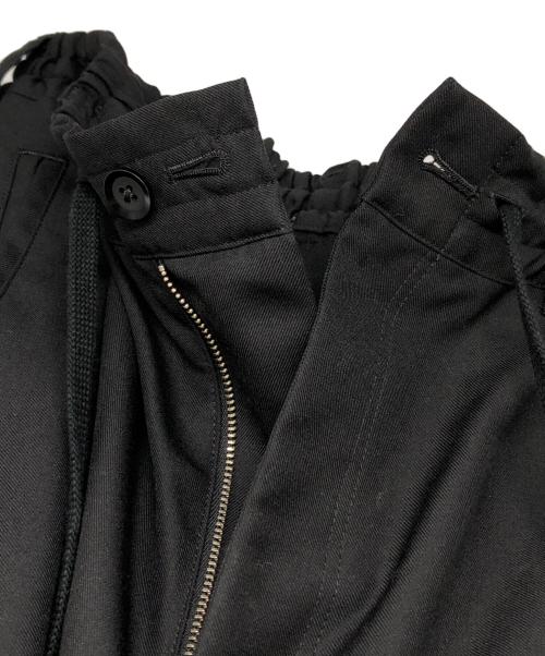 GROUND Y（グラウンドワイ）GROUND Y (グラウンドワイ) gaberdine Pants skirt ブラック サイズ:3の古着・服飾アイテム