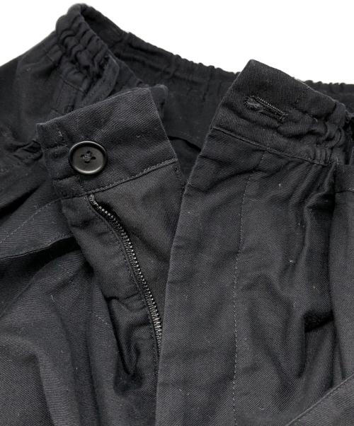 BLACK Scandal Yohji Yamamoto（ブラックスキャンダルヨウジヤマモト）BLACK Scandal Yohji Yamamoto (ブラックスキャンダルヨウジヤマモト) 刺繍ツイル ラップパンツ ブラック サイズ:2の古着・服飾アイテム