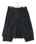 BLACK Scandal Yohji Yamamoto (ブラックスキャンダルヨウジヤマモト) 刺繍ツイル ラップパンツ ブラック サイズ:2：22000円
