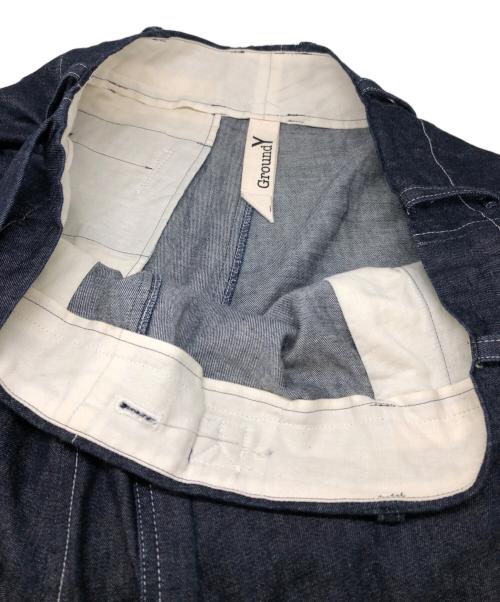 GROUND Y（グラウンドワイ）GROUND Y (グラウンドワイ) デニムラップパンツ ブルー サイズ:3の古着・服飾アイテム