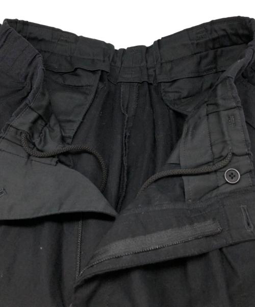 BLACK Scandal Yohji Yamamoto（ブラックスキャンダルヨウジヤマモト）BLACK Scandal Yohji Yamamoto (ブラックスキャンダルヨウジヤマモト) ウエストゴムタックハーフパンツ ブラック サイズ:3の古着・服飾アイテム