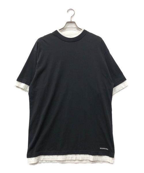 BALENCIAGA（バレンシアガ）BALENCIAGA (バレンシアガ) レイヤードビッグＴシャツ ブラック サイズ:Sの古着・服飾アイテム