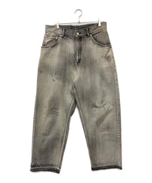ANCELLM（アンセルム）ANCELLM (アンセルム) SELVEDGE TAPERED 5P BLACK DENIM PANTS グレー サイズ:3の古着・服飾アイテム