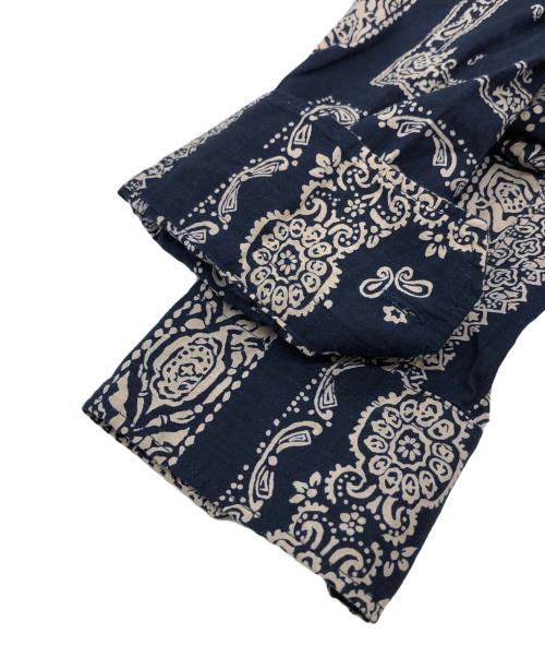 45R（フォーティファイブ・アール）45R (フォーティファイブ・アール) バンダナミックスプリントの908オーシャンちび襟シャツ ネイビー サイズ:下記参照の古着・服飾アイテム