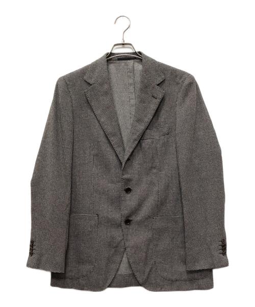 SOVEREGIN（ソブリン）SOVEREGIN (ソブリン) ファンシーチェック3Bジャケット ブラウン サイズ:46の古着・服飾アイテム