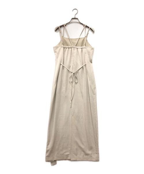 JUSGLITTY（ジャスグリッティー）JUSGLITTY (ジャスグリッティー) ギャザーキャミワンピース ベージュ サイズ:2 未使用品の古着・服飾アイテム