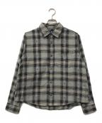 stussyステューシー）の古着「MOTIF PLAID SHIRT」｜グレー