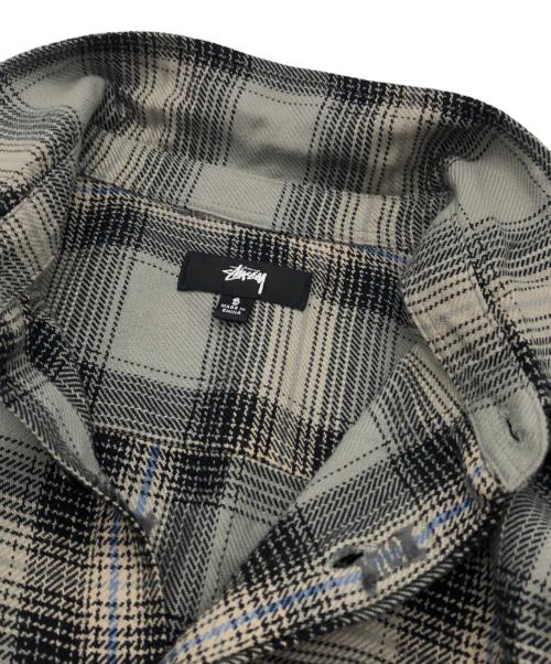 stussy（ステューシー）stussy (ステューシー) MOTIF PLAID SHIRT グレー サイズ:Sの古着・服飾アイテム