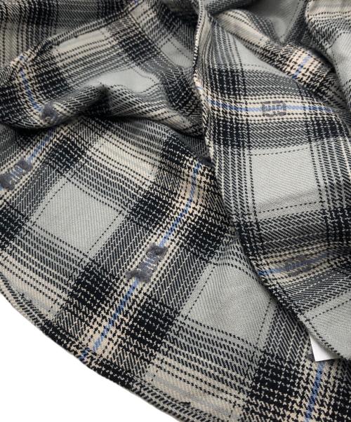 stussy（ステューシー）stussy (ステューシー) MOTIF PLAID SHIRT グレー サイズ:Sの古着・服飾アイテム