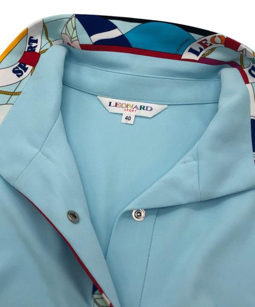 LEONARD SPORT（レオナール スポーツ）LEONARD SPORT (レオナール スポーツ) ポロシャツワンピース ブルー サイズ:40の古着・服飾アイテム