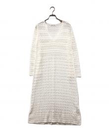 RIAM PLAGE（リアム プラージュ）の古着「R’IAM Crochet Maxi Onepiece」｜ホワイト