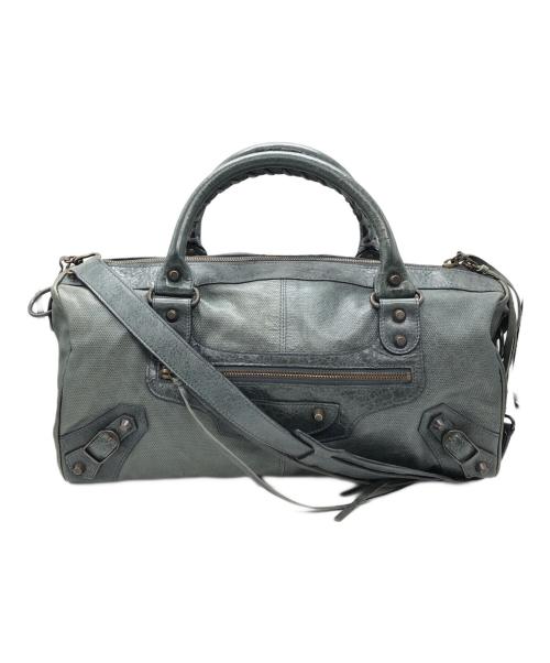BALENCIAGA（バレンシアガ）BALENCIAGA (バレンシアガ) Twiggy 2WAYレザーハンドバッグ グレー サイズ:下記参照の古着・服飾アイテム