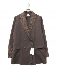 中古・古着通販】Ameri (アメリ) UND EMBELLISH PAPA JACKET ネイビー