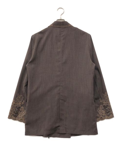 Ameri（アメリ）Ameri (アメリ) MEDI LACE EMBROIDERY COLLAR JACKET ブラウン サイズ:M 未使用品の古着・服飾アイテム