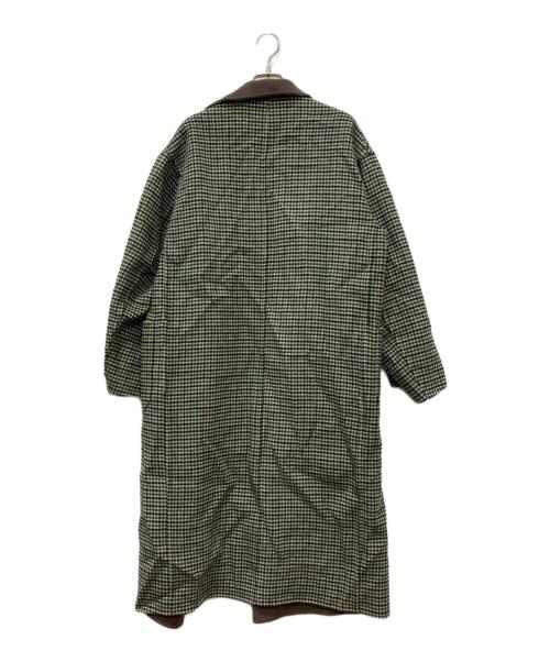 6(ROKU) BEAUTY&YOUTH（ロク ビューティーアンドユース）6(ROKU) BEAUTY&YOUTH (ロク ビューティーアンドユース) リバーシブルチェックガウンコート グリーン サイズ:Sの古着・服飾アイテム