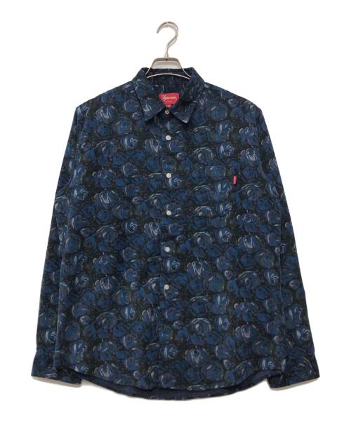 SUPREME（シュプリーム）Supreme (シュプリーム) ROSES CORDUROY SHIRT ネイビー サイズ:Mの古着・服飾アイテム