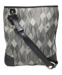 Vivienne Westwood（ヴィヴィアンウエストウッド）の古着「オーブ アーガイル柄ショルダーバッグ」｜グレー