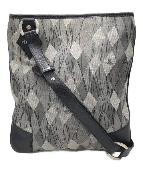 Vivienne Westwood（ヴィヴィアンウエストウッド）Vivienne Westwood (ヴィヴィアンウエストウッド) オーブ アーガイル柄ショルダーバッグ グレー サイズ:下記参照の古着・服飾アイテム