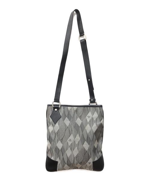 Vivienne Westwood（ヴィヴィアンウエストウッド）Vivienne Westwood (ヴィヴィアンウエストウッド) オーブ アーガイル柄ショルダーバッグ グレー サイズ:下記参照の古着・服飾アイテム
