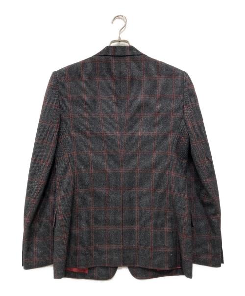 Vivienne Westwood man（ヴィヴィアン ウェストウッド マン）Vivienne Westwood man (ヴィヴィアン ウェストウッド マン) 裏地オーブテーラードジャケット グレー×レッド サイズ:48の古着・服飾アイテム